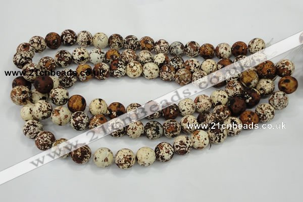 CAA752 15.5 inches 12mm round wooden agate beads wholesale