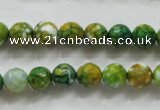 CAA790 15.5 inches 8mm faceted round fire crackle agate beads