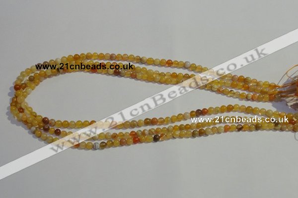 CAA86 15.5 inches 4mm round botswana agate gemstone beads