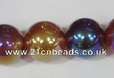 CAA873 15.5 inches 18mm round AB-color red agate beads