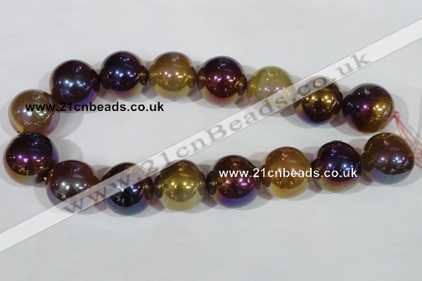 CAA877 15.5 inches 25mm round AB-color red agate beads