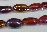 CAA883 15.5 inches 11*17mm oval AB-color red agate beads