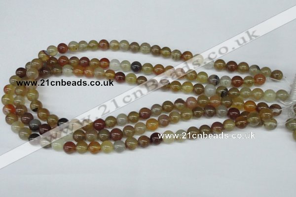 CAA891 15.5 inches 8mm round agate gemstone beads wholesale