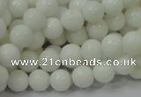 CAA93 15.5 inches 10mm round white agate gemstone beads wholesale