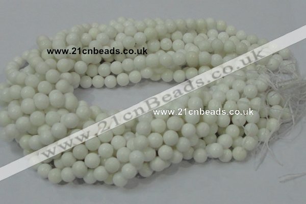 CAA93 15.5 inches 10mm round white agate gemstone beads wholesale