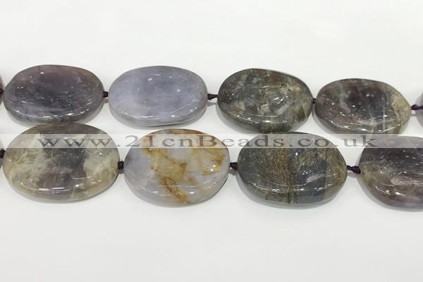 CAB1004 15.5 inches 25*35mm - 28*37mm nuggets purple agate gemstone beads