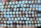 CAB1011 15 inches 6mm round blue agalmatolite beads wholesale