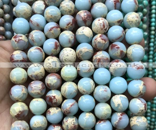 CAB1015 15 inches 12mm round blue agalmatolite beads wholesale