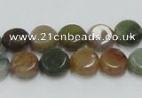 CAB128 15.5 inches 10mm coin india agate gemstone beads wholesale