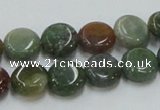 CAB129 15.5 inches 12mm coin india agate gemstone beads wholesale