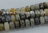 CAB139 15.5 inches 5*8mm roundel bamboo leaf agate beads