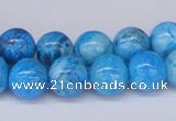 CAB222 15.5 inches 10mm round blue crazy lace agate beads