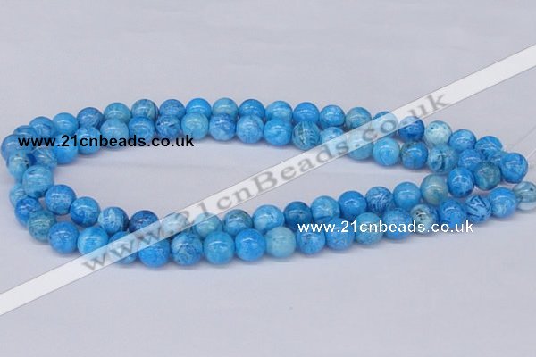 CAB222 15.5 inches 10mm round blue crazy lace agate beads