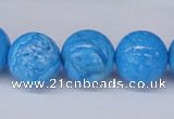 CAB223 15.5 inches 14mm round blue crazy lace agate beads