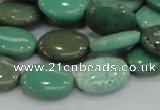 CAB30 15.5 inches 12*16mm oval green grass agate gemstone beads