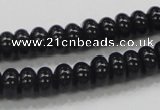 CAB339 15.5 inches 4*8mm rondelle black agate gemstone beads