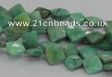 CAB35 15.5 inches 8*8mm faceted diamond green grass agate beads