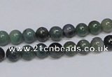 CAB383 15.5 inches 6mm round moss agate gemstone beads wholesale