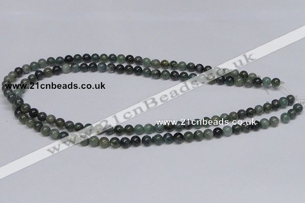 CAB383 15.5 inches 6mm round moss agate gemstone beads wholesale