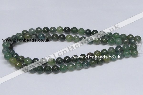 CAB385 15.5 inches 10mm round moss agate gemstone beads wholesale