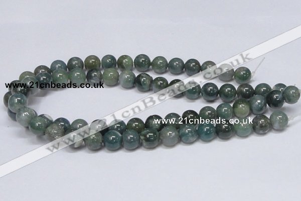 CAB386 15.5 inches 12mm round moss agate gemstone beads wholesale