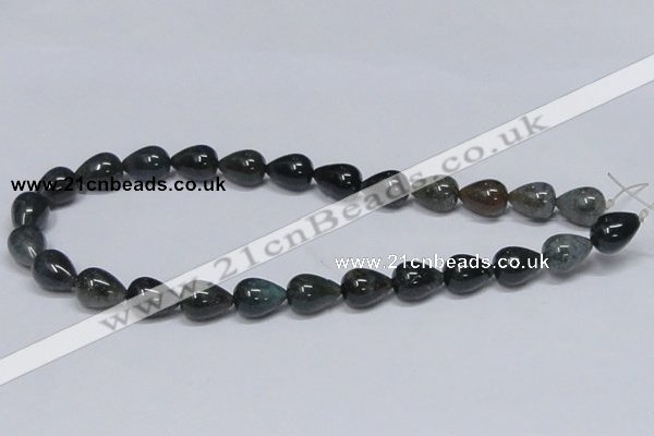 CAB396 15.5 inches 12*16mm teardrop moss agate gemstone beads