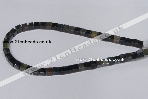 CAB397 15.5 inches 8*8mm cube moss agate gemstone beads wholesale