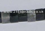 CAB398 15.5 inches 10*10mm cube moss agate gemstone beads wholesale