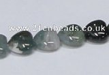 CAB406 15.5 inches 12*12mm heart moss agate gemstone beads wholesale