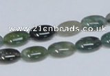 CAB409 15.5 inches 8*12mm oval moss agate gemstone beads wholesale