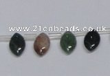 CAB412 15.5 inches 8*12mm horse eye moss agate gemstone beads