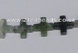 CAB416 15.5 inches 12*12mm cross moss agate gemstone beads