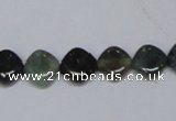 CAB418 15.5 inches 10*10mm rhombic moss agate gemstone beads