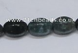 CAB423 15.5 inches 10*14mm faceted rice moss agate gemstone beads