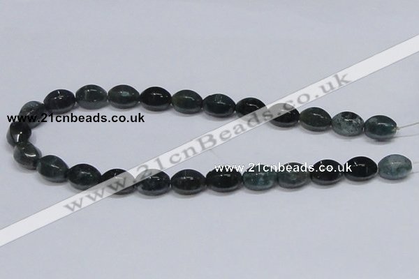 CAB423 15.5 inches 10*14mm faceted rice moss agate gemstone beads