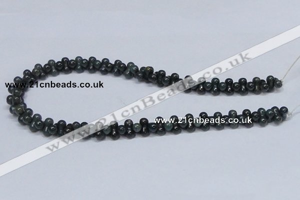 CAB427 15.5 inches 6*12mm bone-shaped moss agate gemstone beads