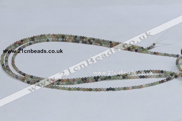 CAB429 15.5 inches 3mm round indian agate gemstone beads wholesale