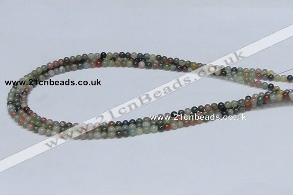 CAB430 15.5 inches 4mm round indian agate gemstone beads wholesale