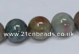 CAB435 15.5 inches 14mm round indian agate gemstone beads wholesale