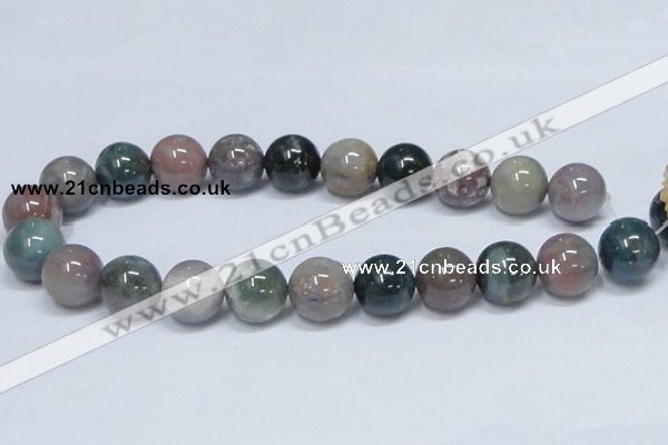 CAB436 15.5 inches 18mm round indian agate gemstone beads wholesale