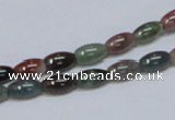 CAB438 15.5 inches 5*8mm rice indian agate gemstone beads wholesale