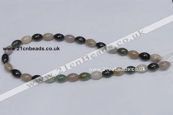 CAB439 15.5 inches 9*12mm rice indian agate gemstone beads wholesale