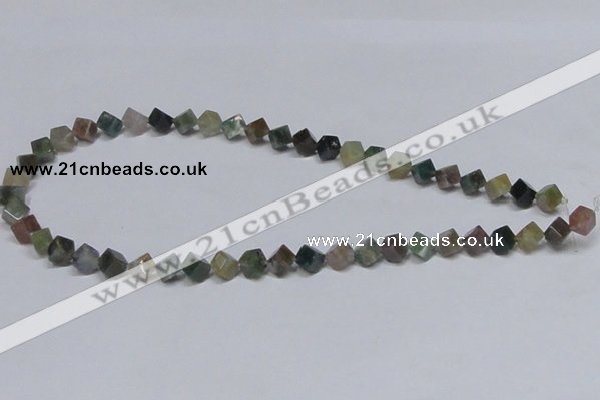 CAB441 15.5 inches 6*6mm inclined cube indian agate gemstone beads