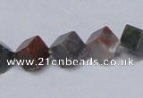 CAB442 15.5 inches 8*8mm inclined cube indian agate gemstone beads