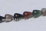 CAB444 15.5 inches 8*10mm teardrop indian agate gemstone beads