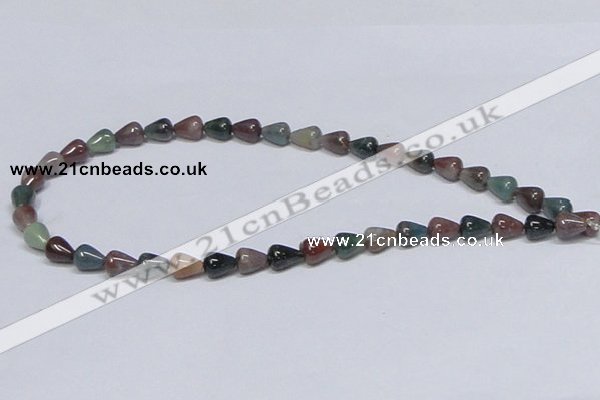 CAB444 15.5 inches 8*10mm teardrop indian agate gemstone beads