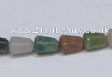 CAB446 15.5 inches 8*10mm faceted teardrop indian agate gemstone beads