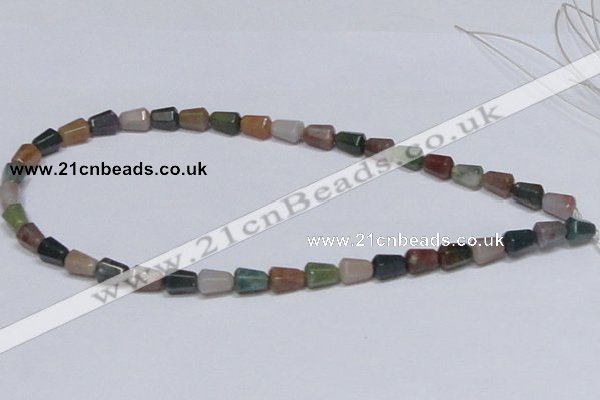 CAB446 15.5 inches 8*10mm faceted teardrop indian agate gemstone beads