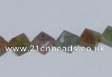 CAB451 15.5 inches 10*10mm diamond indian agate gemstone beads