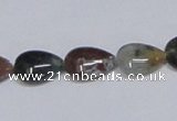 CAB460 15.5 inches 10*14mm flat teardrop indian agate gemstone beads